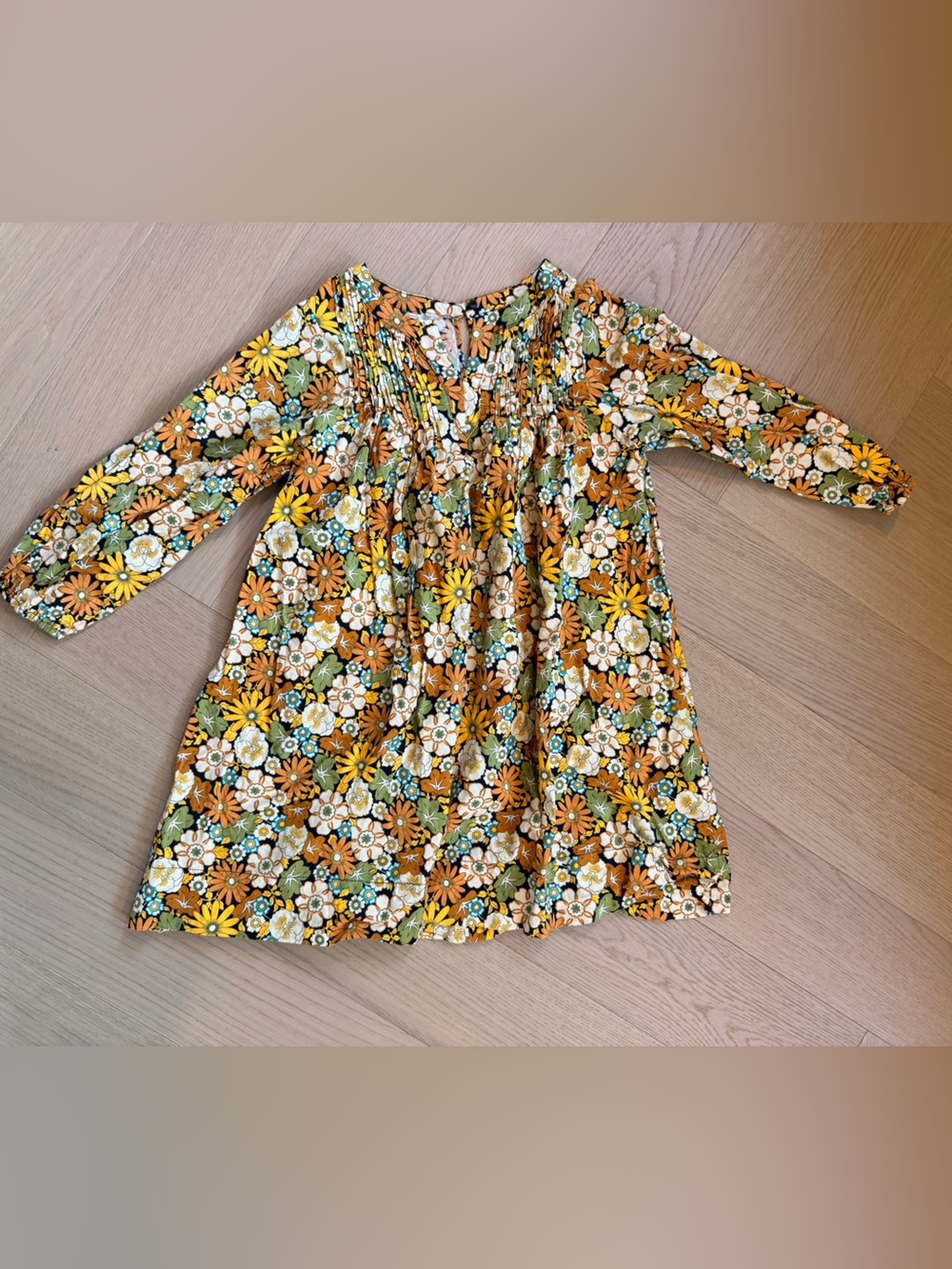 Zara Floral Dress in Yellow, Orange & Green